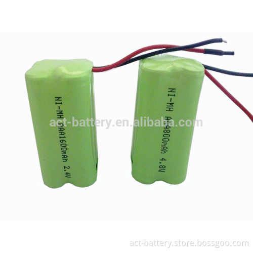 4.8V nimh battery pack 1600mAh AAA size